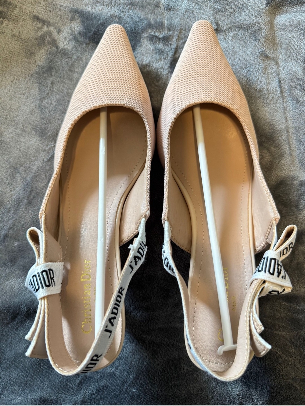 Dior J'Adior Pointed Slingback Pumps in Light Beige - Picture 2 of 2